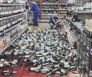 Алкоапокаліпсис у Тернополі: в місцевому супермаркеті обвалилися стелажі з алкоголем (фото)
