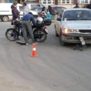 Вечір аварій у Франківську: легковик збив мотоцикліста (фото)