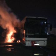 Вночі у Львові невідомі підпалили польський автобус