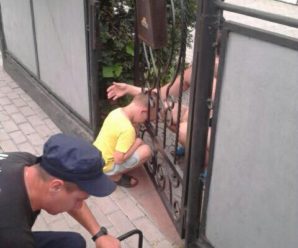 На Франківщині рятували хлопчика, який засунув голову у ворота і застряг (фото)