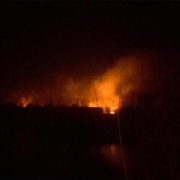 На Рівненщині масштабна пожежа. У Великому Олексині горить очерет (ВІДЕО)