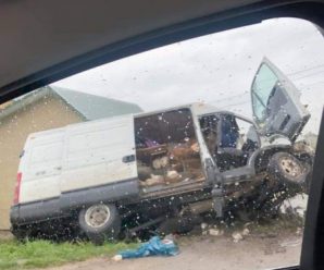Аварія на Прикарпатті: мікроавтобус опинився у кюветі (ФОТО)