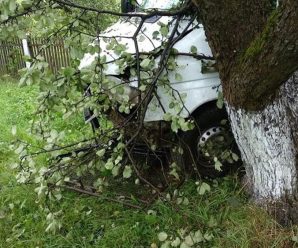 ДТП на Калущині: Mercedes зніс огорожу та врізався у дерево