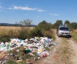 Величезне сміттєзвалище влаштували серед поля у селі на Прикарпатті (відео)