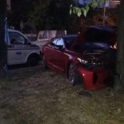У Франківську автівка врізалася в дерево(ФОТО)
