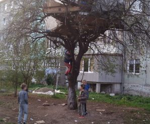 У центрі Калуша з’явився “будинок на дереві”. ФОТО