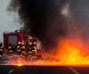 У Польщі згорів український автобус (ВІДЕО)