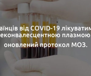 Українців від COVID-19 лікуватимуть реконвалесцентною плазмою – оновлений протокол МОЗ