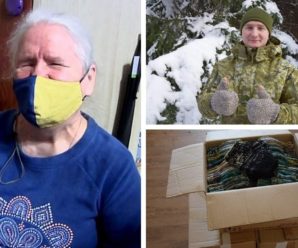 Незряча, 62-річна жінка з Луцька, зв’язала та передала захисникам понад 2000 пар рукавиць