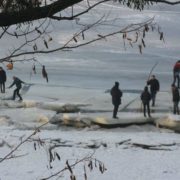 Небезпечні ігри: 15 дітей вийшли на тонкий лід Дністровського лиману за 30 метрів від берегу