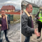 Біля Франківська п’яний водій врізався у паркан і погрожував свідкам (відео)