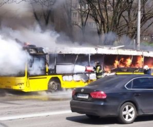 Знищений за мить: загорівся автобус с пасажирами (ФОТО, ВІДЕО)