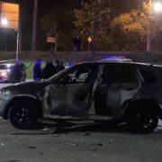 В Івано-Франківську вночі з гранатомету підірвали автомобіль BMW Х5 (ФОТО, ВІДЕО)