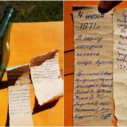 На вершині Говерли знайшли цікавинку – пляшку з двома записками 50-річної давнини (фото)