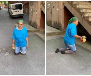 Жінка з ампутованими ступнями повзла подати документи у ЦНАП (ФОТО)