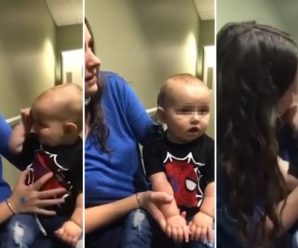 Найзворушливіше відео дня: глухий 9-місячний хлопчик вперше почув тата і маму
