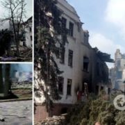 РФ не зможе приховати удару по драмтеатру в Маріуполі: з’явилося відео, зняте відразу після бомбардування