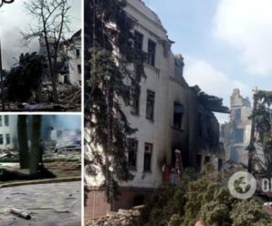 РФ не зможе приховати удару по драмтеатру в Маріуполі: з’явилося відео, зняте відразу після бомбардування