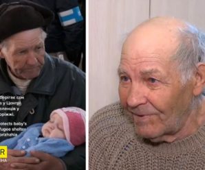 Прославлений дідусь, який заколисував онучку, заради неї у свої 84 вперше проїхав тисячу кілометрів