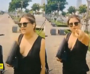 В’єтнамі неадекватна росіянка накинулася на місцевих (відео)