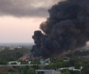 У селищі Красногвардійське в Криму палає нафтобаза: ВІДЕО