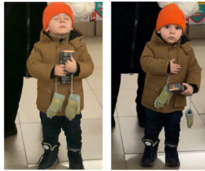“До сліз”: 2-річний хлопчик почув у магазині гімн України і розчулив мережу (ВІДЕО)